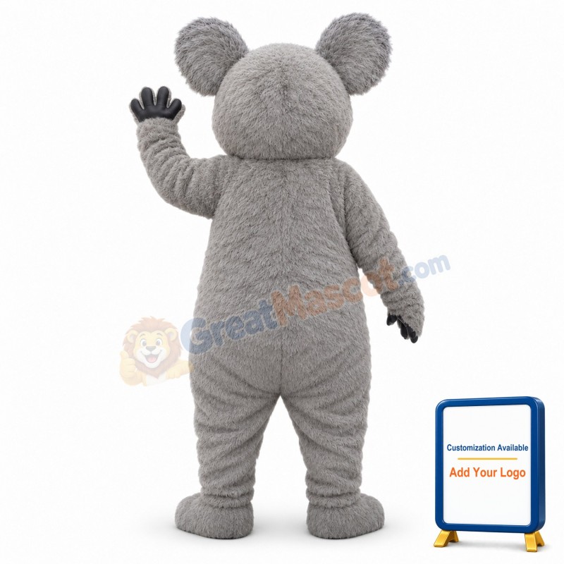 Grey Lightweight Koala Mascot Costume