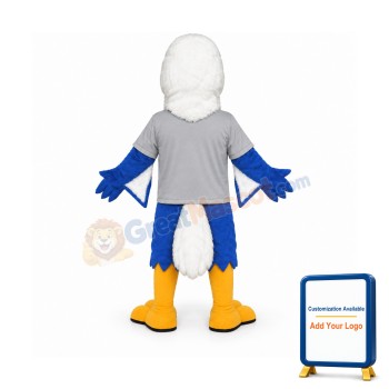Blue & White Eagle Mascot Costume