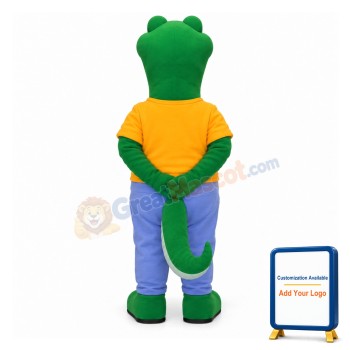 Happy Alligator Mascot Costume