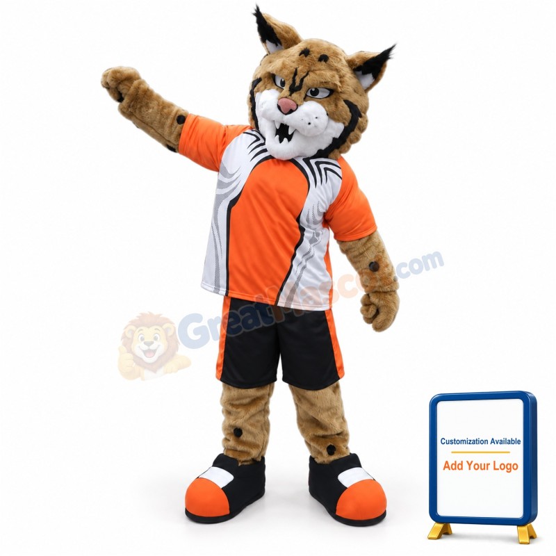 College Lightweight Bobcat Mascot Costume
