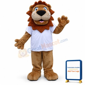 Happy Lightweight Lion Mascot Costume