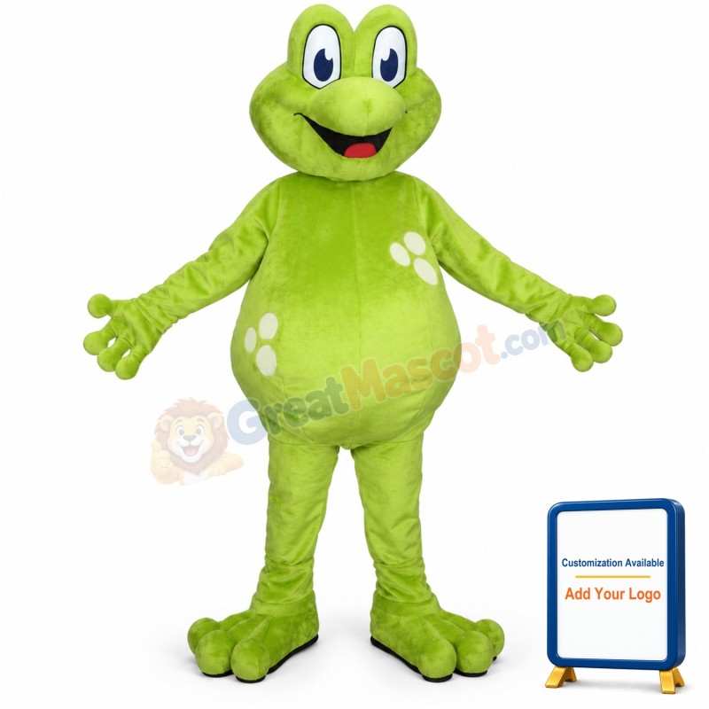 Green Lightweight Frog Mascot Costume