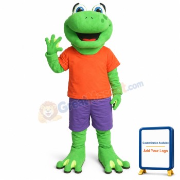 Happy Lightweight Frog Mascot Costume