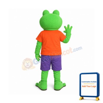 Happy Lightweight Frog Mascot Costume