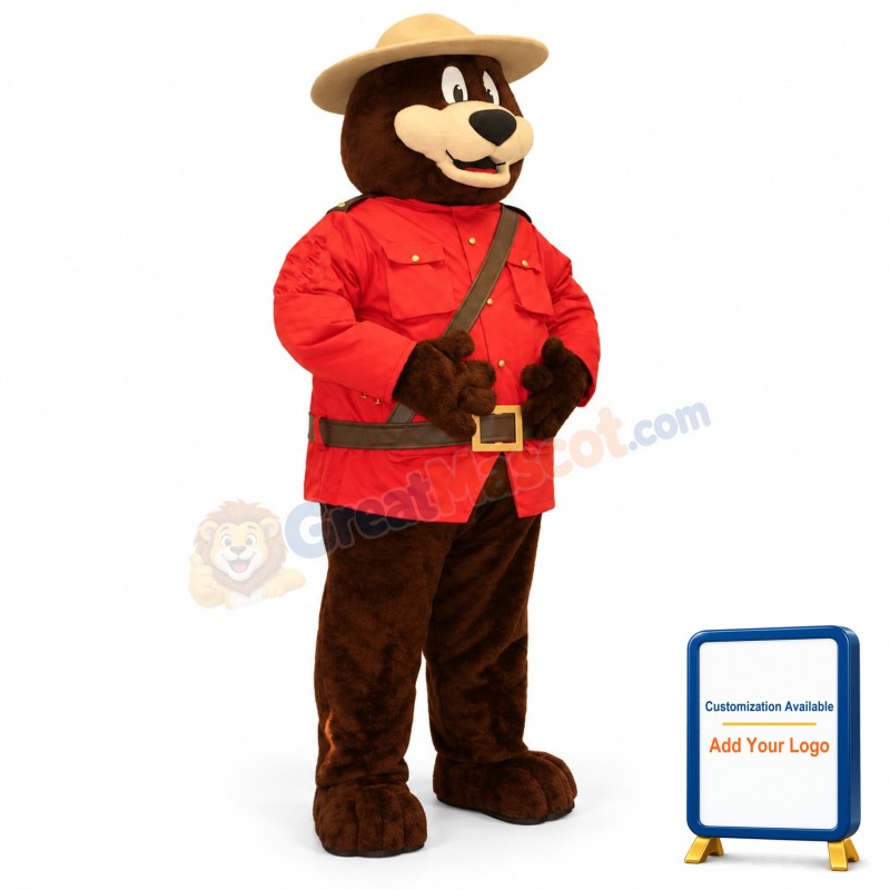 Safety Bear Mascot Costume