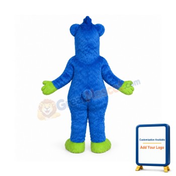 Blue & Green Bear Mascot Costume