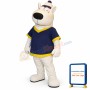 Big Eye White Bear Mascot Costume