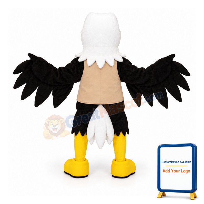 Happy Lightweight Eagle Mascot Costume