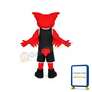 Fierce Red Owl Mascot Costume