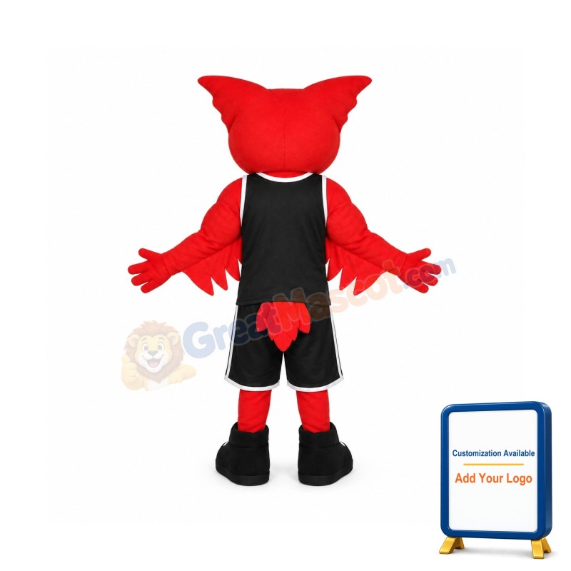 Fierce Red Owl Mascot Costume