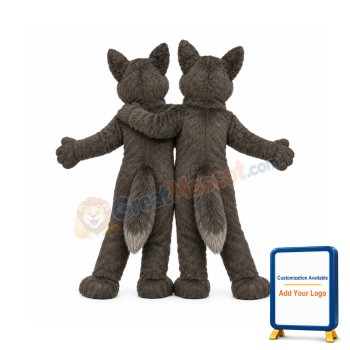 Boy & Girl Wolf Mascot Costume