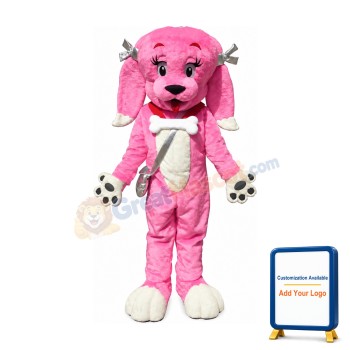 Cute Pink Dog Mascot Costume