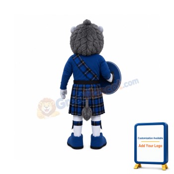 Blue Lightweight Lion Mascot Costume