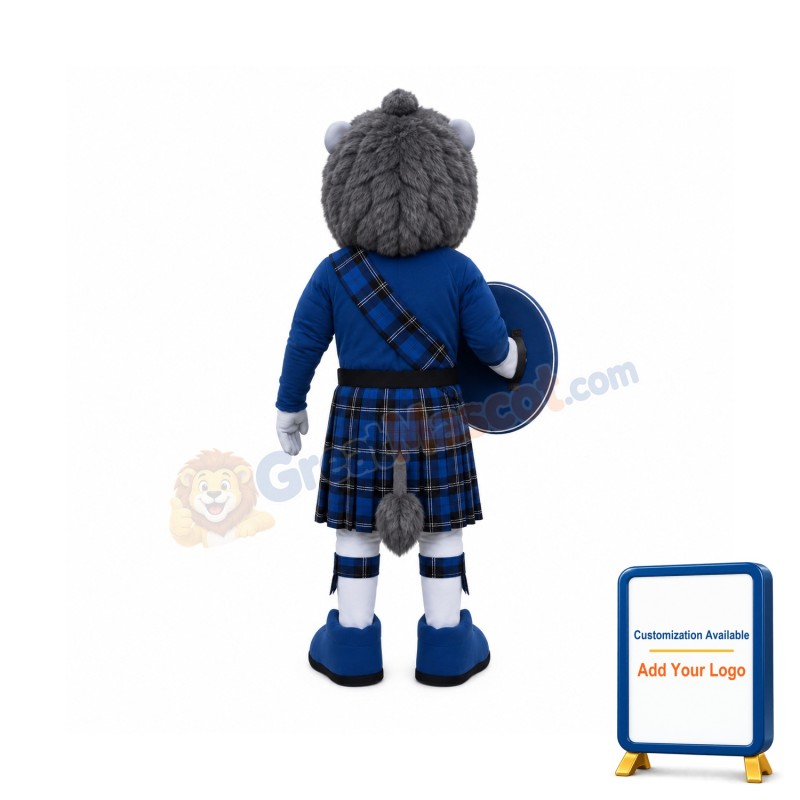 Blue Lightweight Lion Mascot Costume