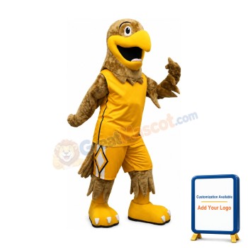 Sport Yellow Hawk Mascot Costume