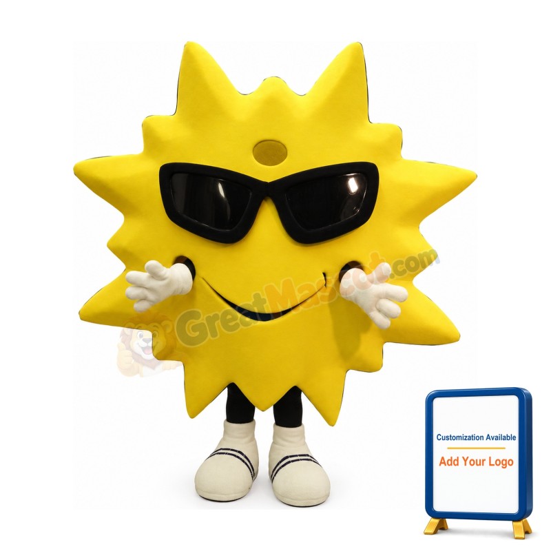 Smiling Sun Mascot Costume
