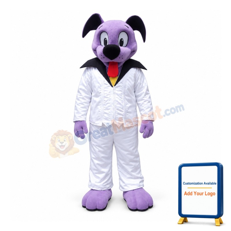 Cute Purple Dog Mascot Costume