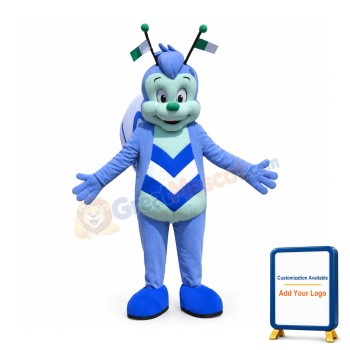 College Blue Bee Mascot Costume