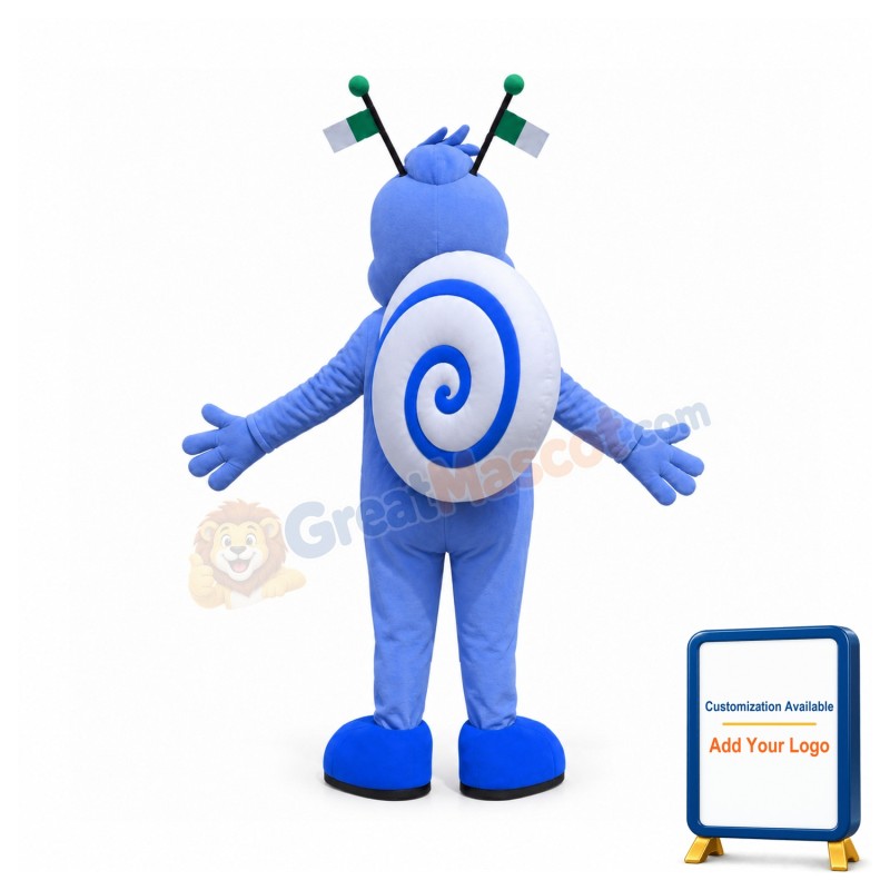 College Blue Bee Mascot Costume
