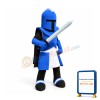 Blue Titan Knight Mascot Costume