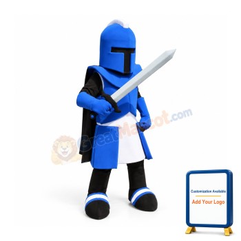 Blue Titan Knight Mascot Costume