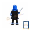Blue Titan Knight Mascot Costume