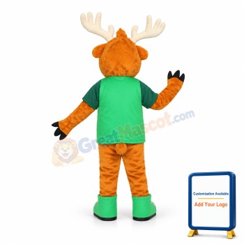 Happy Lightweight Deer Mascot Costume