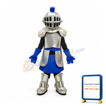 Golden & Blue Knight Mascot Costume