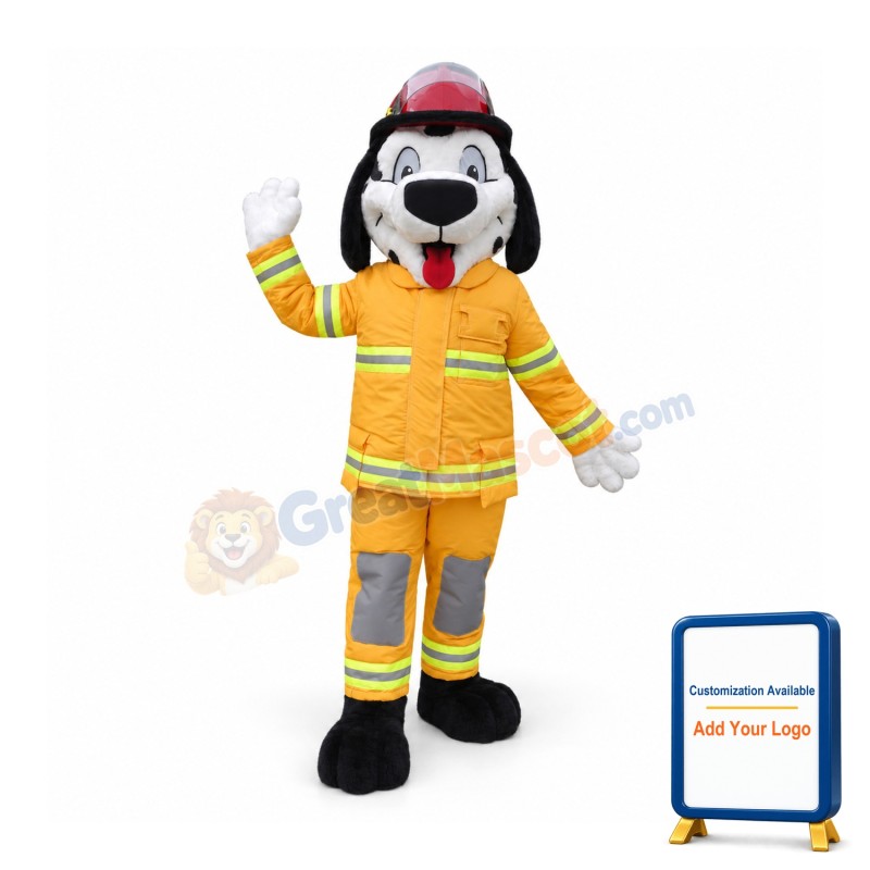 Cute Fire Department Dog Mascot Costume