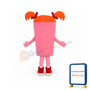 Pink Girl Cell Phone Mascot Costume