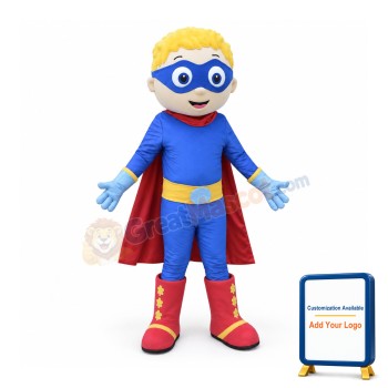 Super Boy Mascot Costume