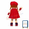 Red Super Girl Mascot Costume