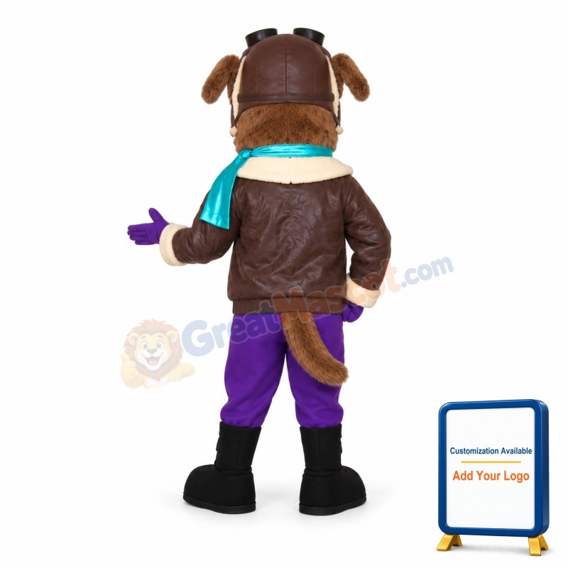 Pilot Dog Mascot Costume