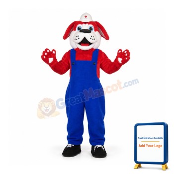 Red Cross Dog Mascot Costume