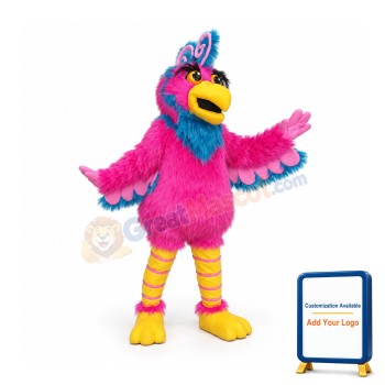 Pink Parrot Mascot Costume
