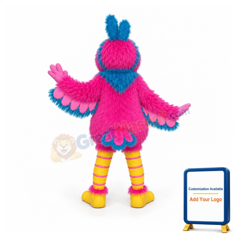 Pink Parrot Mascot Costume