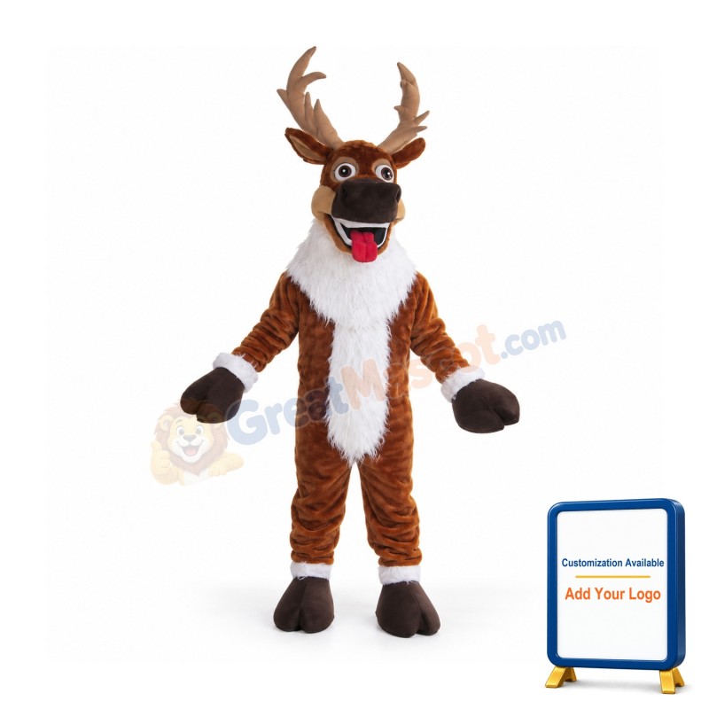 Christmas Lightweight Reindeer Mascot Costume