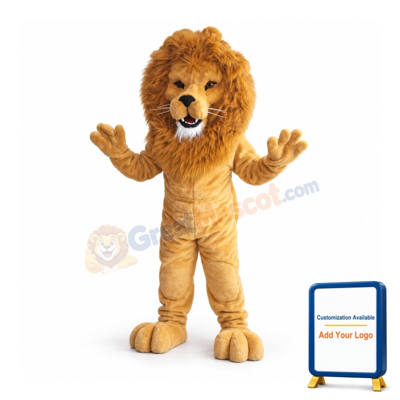 Power Muscular Lightweight Lion Mascot Costume