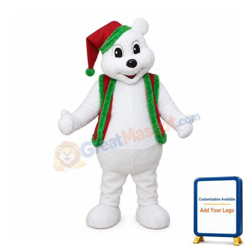 Christmas Bear Mascot Costume