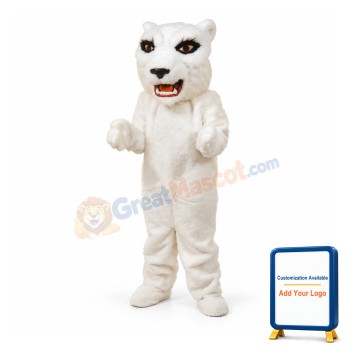 White Lightweight Tiger Mascot Costume