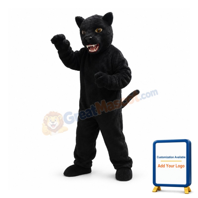 Fierce Black Panther Mascot Costume