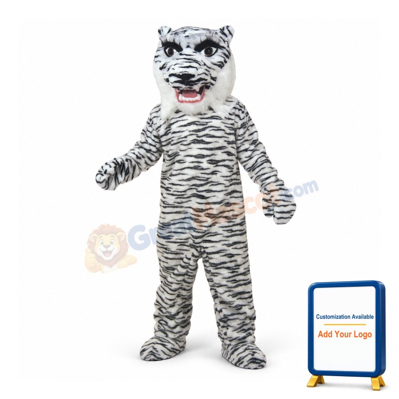 White Bengal Tiger Mascot Costume