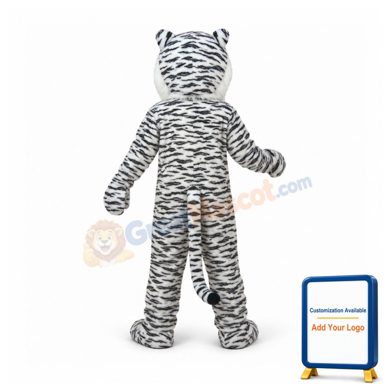 White Bengal Tiger Mascot Costume