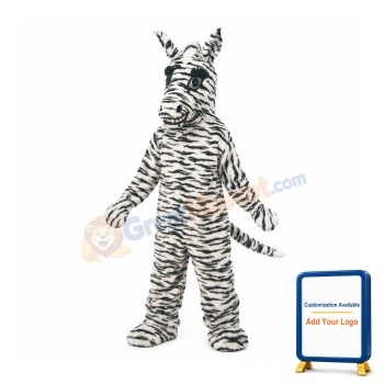 Friendly Zebra Mascot Costume