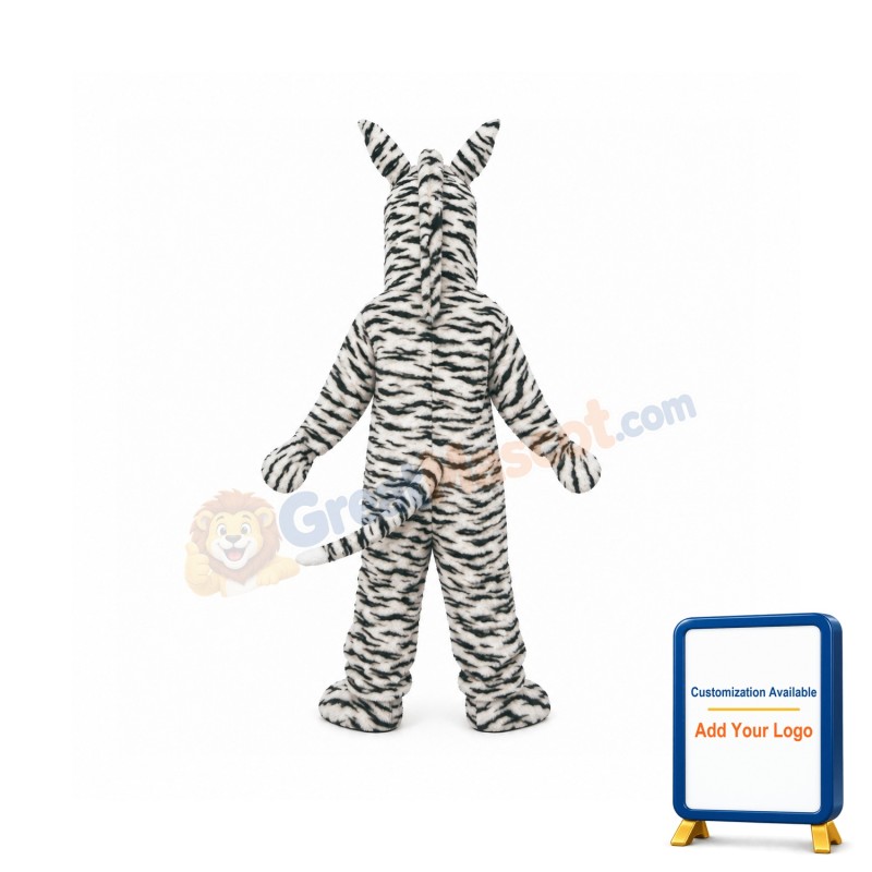 Friendly Zebra Mascot Costume