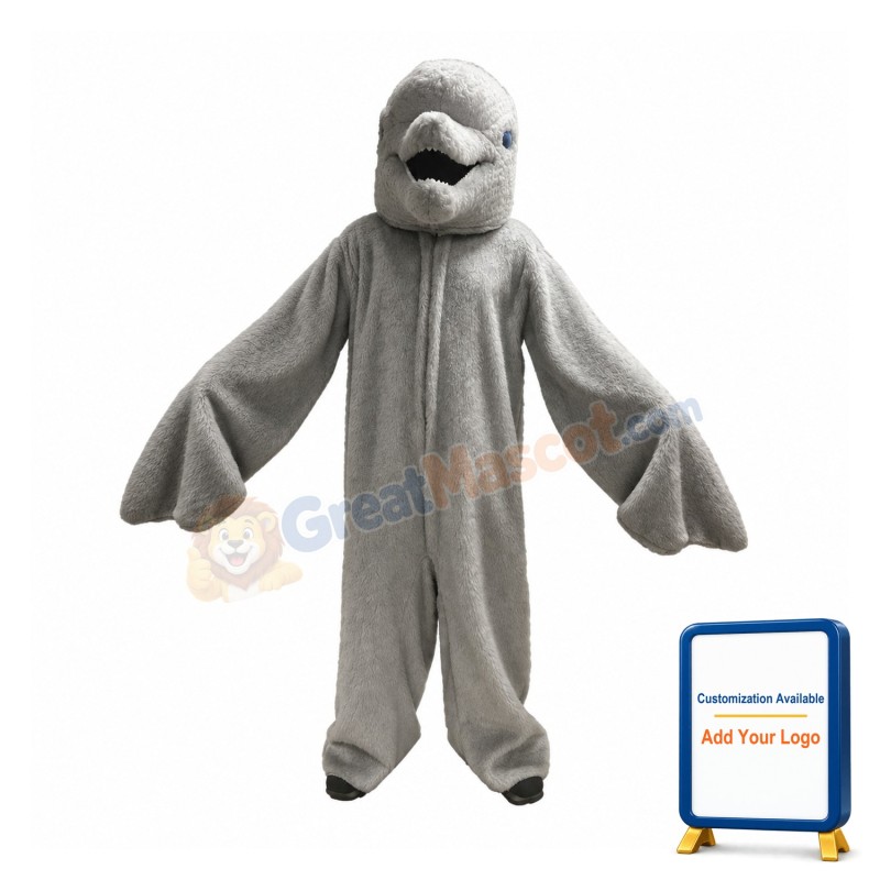 Furry Dolphin Mascot Costume