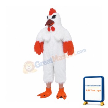 White Lightweight Chicken Mascot Costume