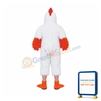 White Lightweight Chicken Mascot Costume