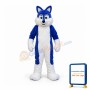 Blue Furry Husky Mascot Costume
