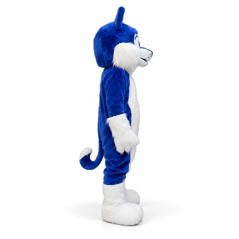 Blue Furry Husky Mascot Costume